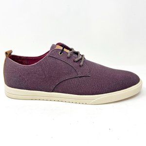 Clae Ellington Textile Oxblood Canvas Mens Casual Sneakers